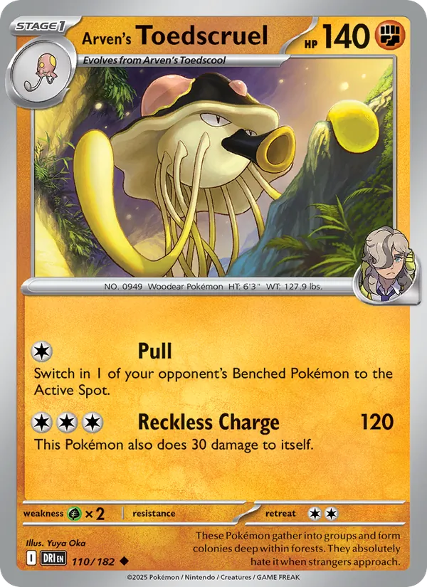 Arven's Toedscruel - DRI 110/182 - Pokemon card