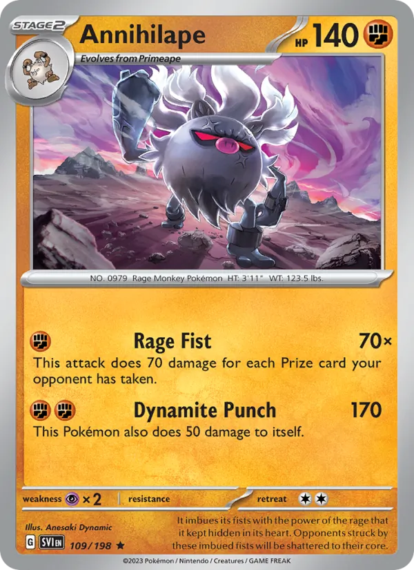 Annihilape - SVI 109/198 (Holo) - Pokemon card