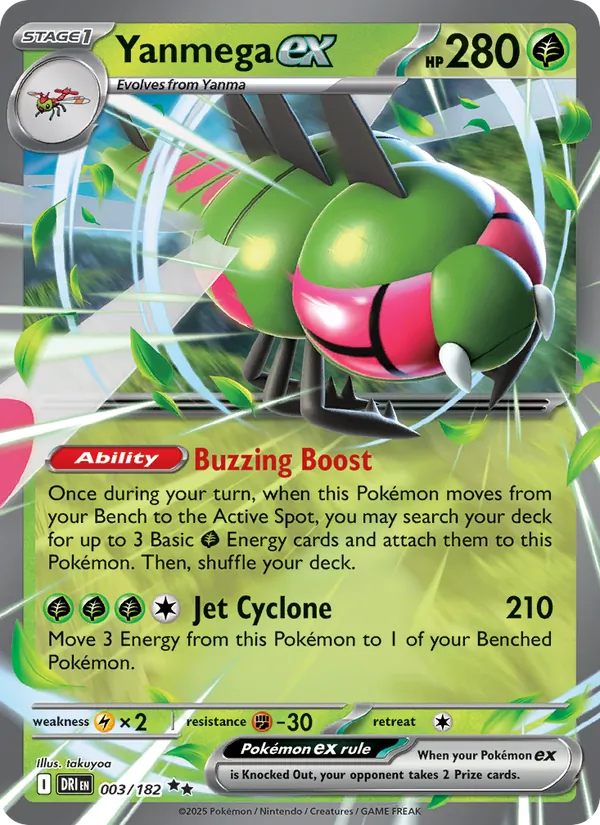 Yanmega ex - DRI 003/182 (Holo) - Pokemon card