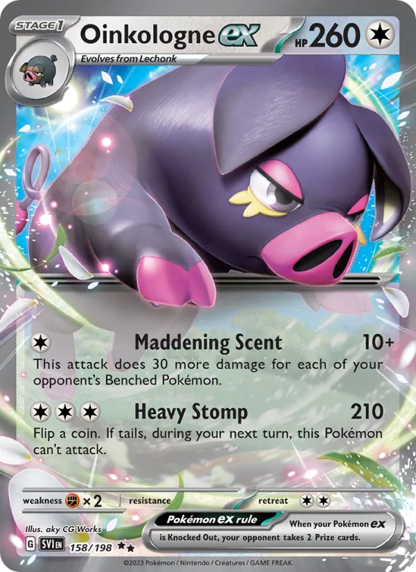 Oinkologne ex - SVI 158/198 (Holo) - Pokemon card
