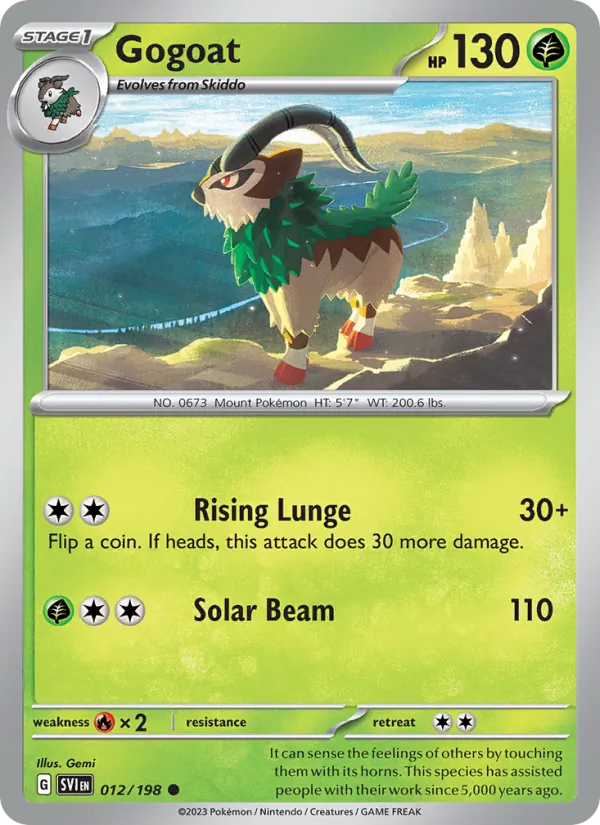 Gogoat - SVI 012/198 (Reverse Holo) - Pokemon card