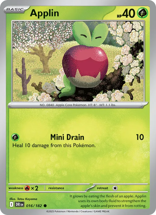 Applin - DRI 016/182 (Reverse Holo) - Pokemon card