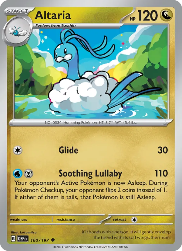 Altaria - OBF 160/197 (Reverse Holo) - Pokemon card
