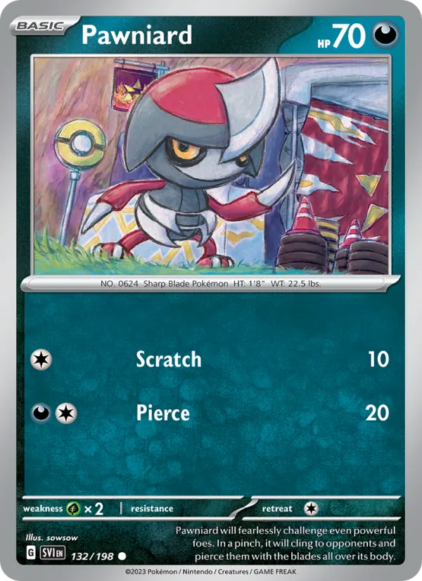 Pawniard - SVI 132/198 - Pokemon card