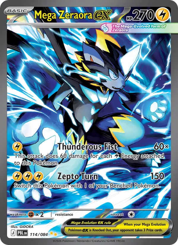 Mega Zeraora ex | PBL (Holo) - Pokemon card