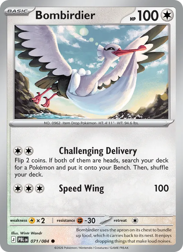 Bombirdier | PBL (Reverse Holo) - Pokemon card