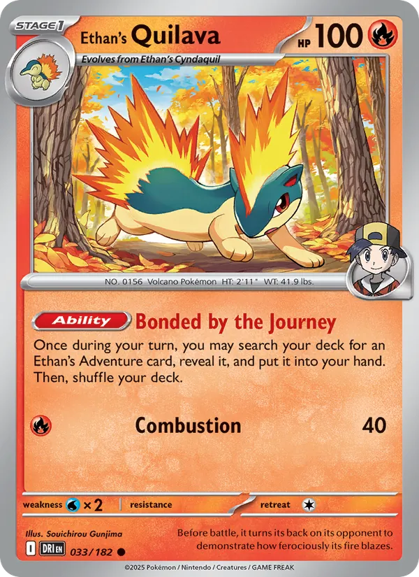 Ethan's Quilava - DRI 033/182 (Reverse Holo) - Pokemon card