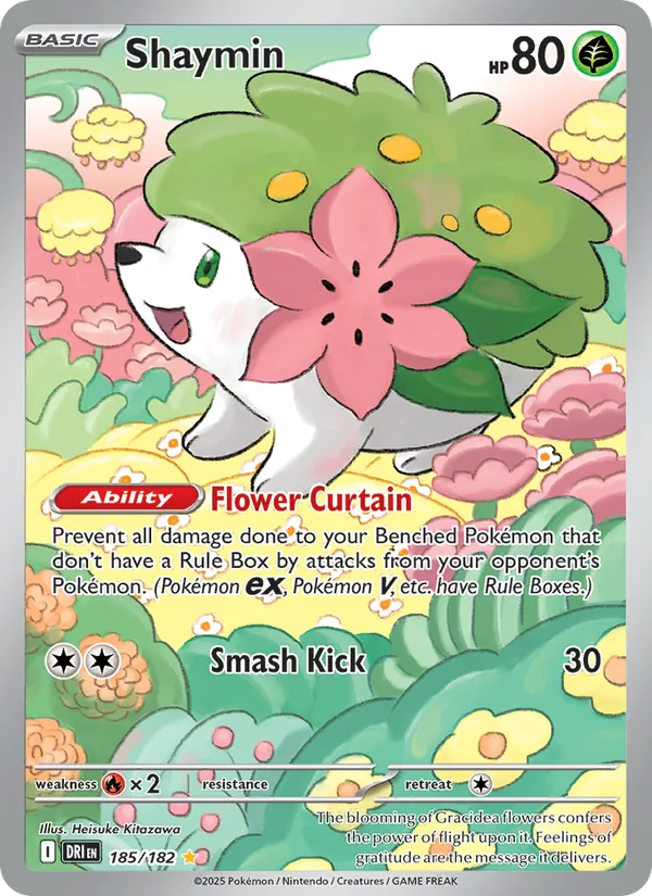 Shaymin - DRI 185/182 (Holo) - Pokemon card