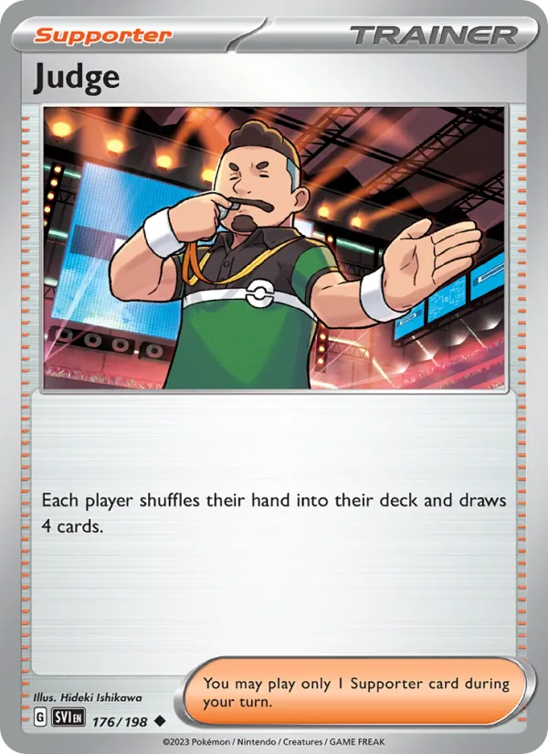 Judge - SVI 176/198 (Reverse Holo) - Pokemon card