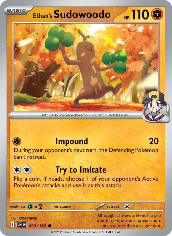 Ethan's Sudowoodo - DRI 093/182 - Pokemon card