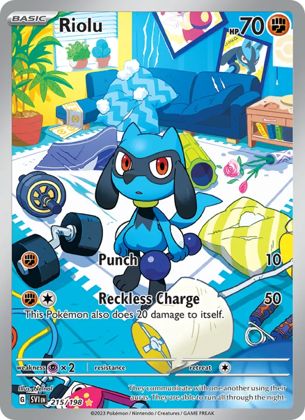 Riolu - SVI 215/198 (Holo) - Pokemon card