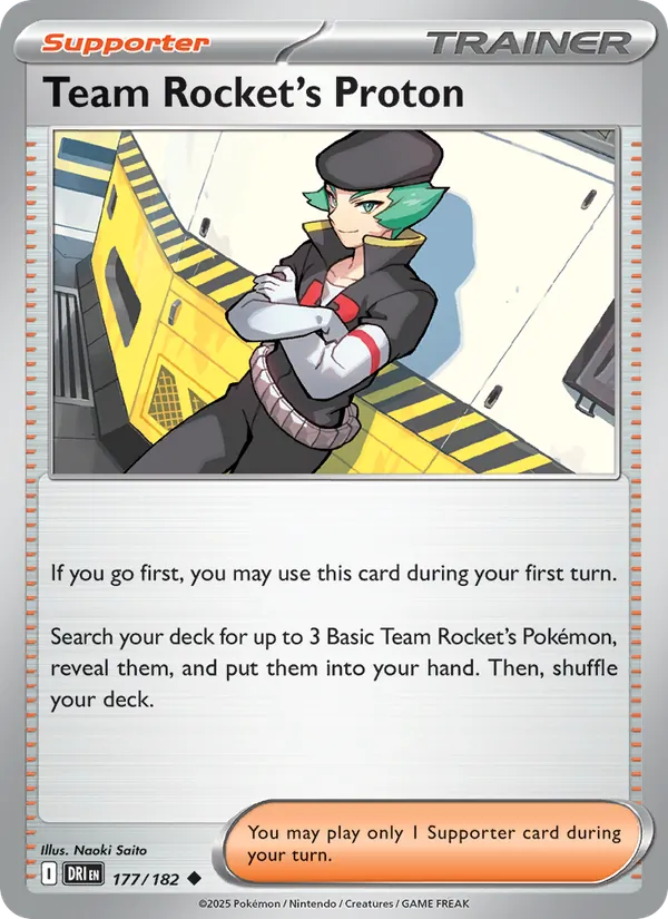 Team Rocket's Proton - DRI 177/182 (Reverse Holo) - Pokemon card