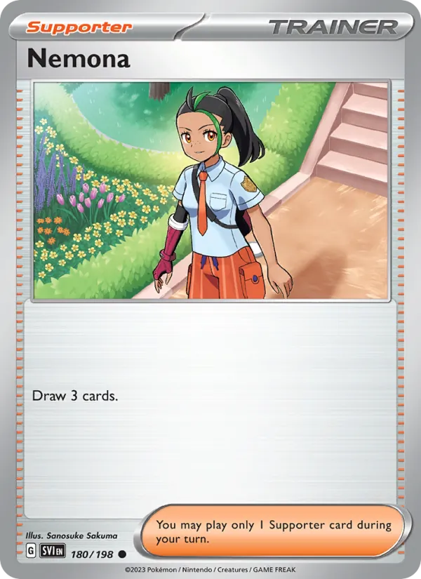 Nemona - SVI 180/198 (Reverse Holo) - Pokemon card