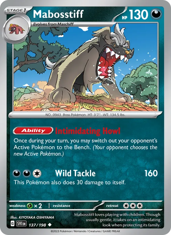 Mabosstiff - SVI 137/198 - Pokemon card