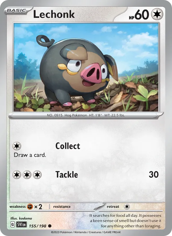 Lechonk - SVI 155/198 - Pokemon card