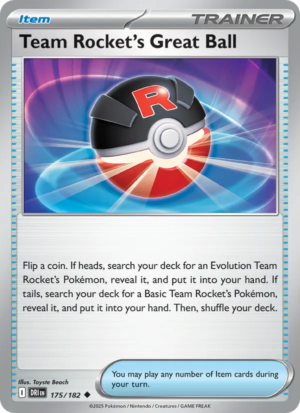 Team Rocket's Great Ball - DRI 175/182 - Pokemon card