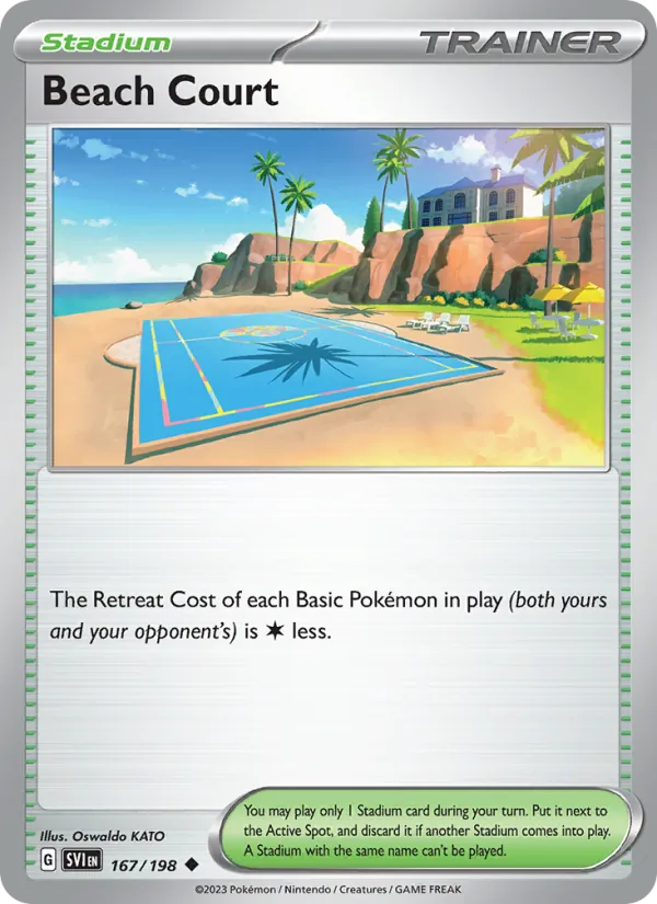 Beach Court - SVI 167/198 (Reverse Holo) - Pokemon card