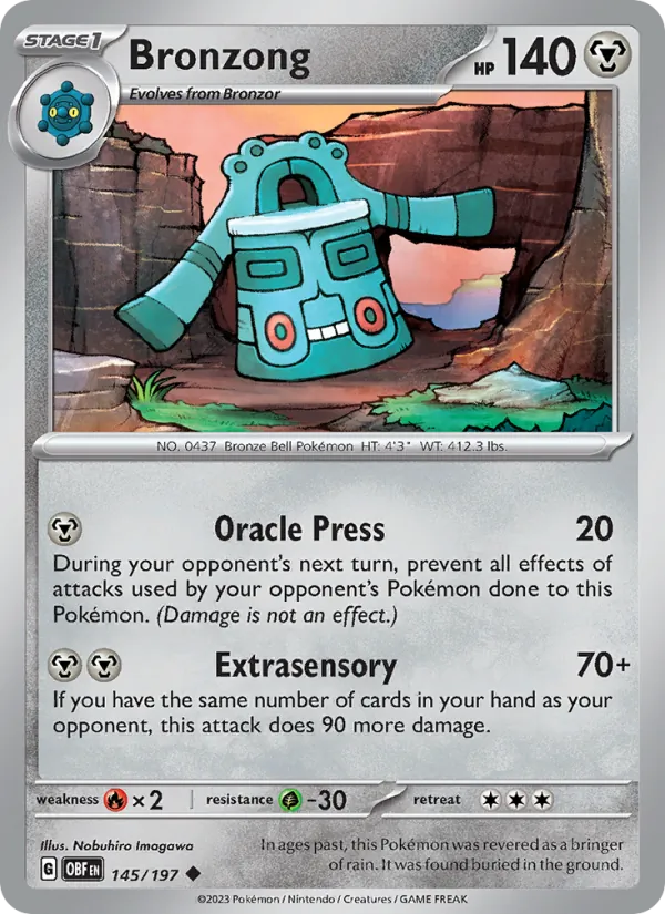 Bronzong - OBF 145/197 (Reverse Holo) - Pokemon card