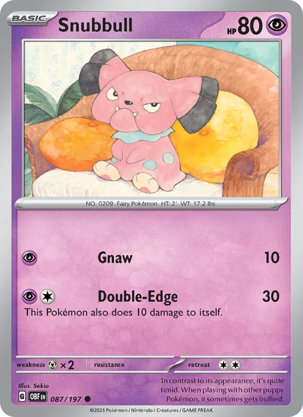 Snubbull - OBF 087/197 - Pokemon card