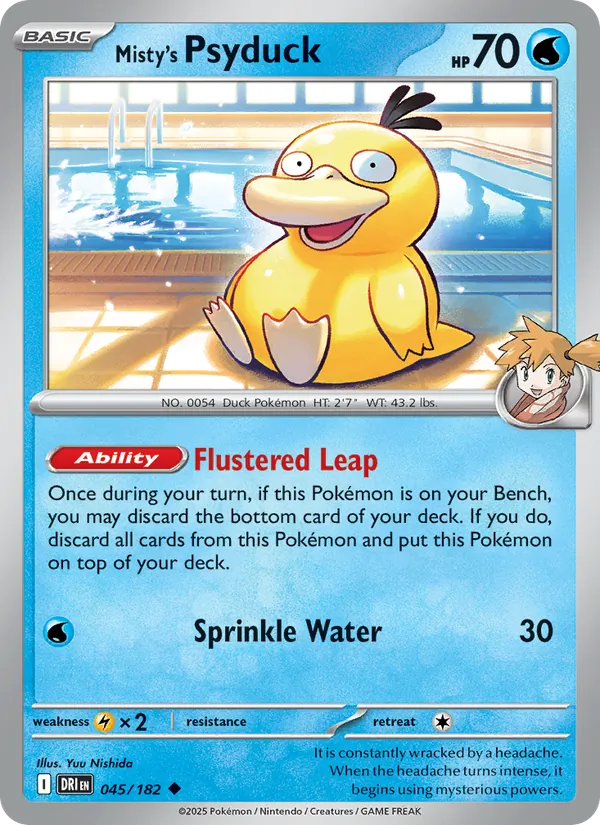 Misty's Psyduck - DRI 045/182 (Reverse Holo) - Pokemon card