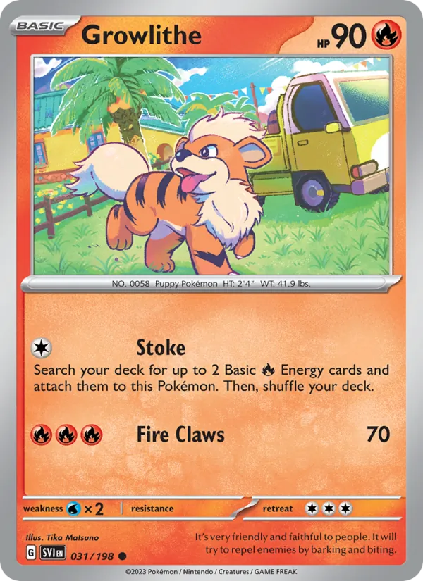 Growlithe - SVI 031/198 - Pokemon card