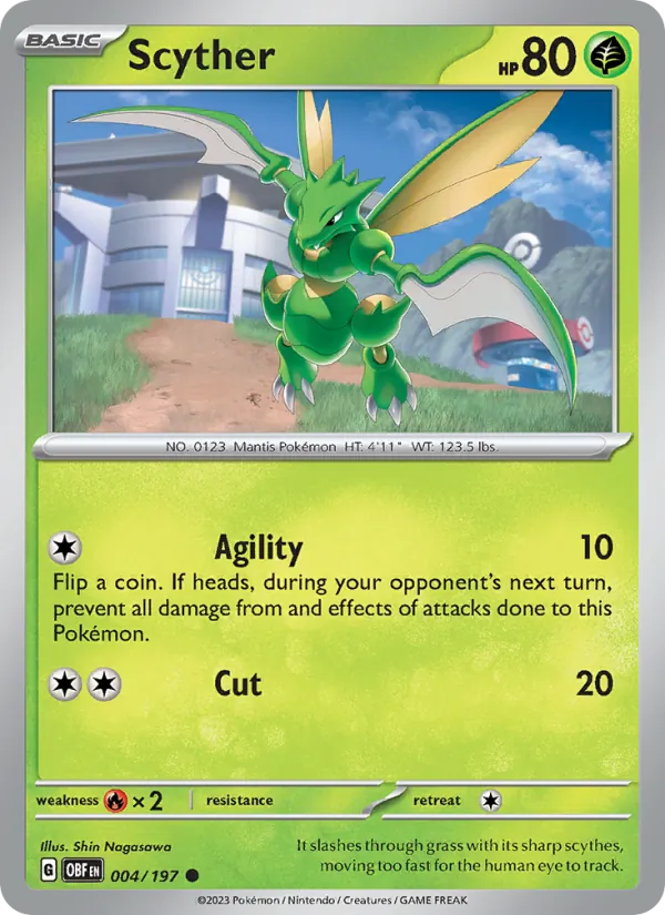 Scyther - OBF 004/197 - Pokemon card