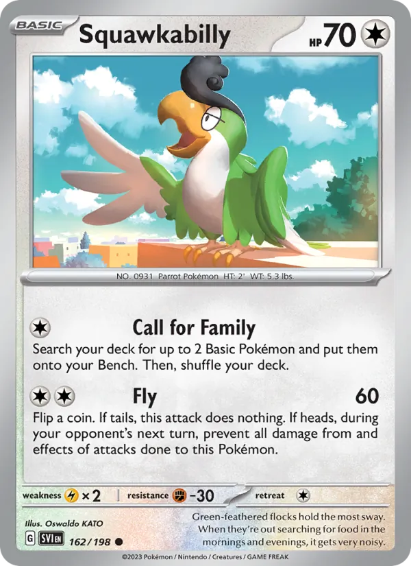 Squawkabilly - SVI 162/198 (Reverse Holo) - Pokemon card