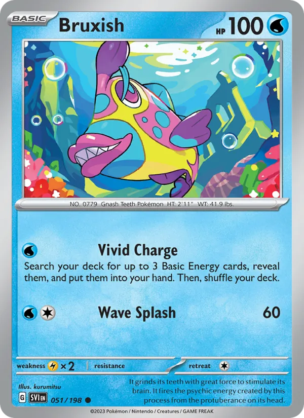Bruxish - SVI 051/198 - Pokemon card