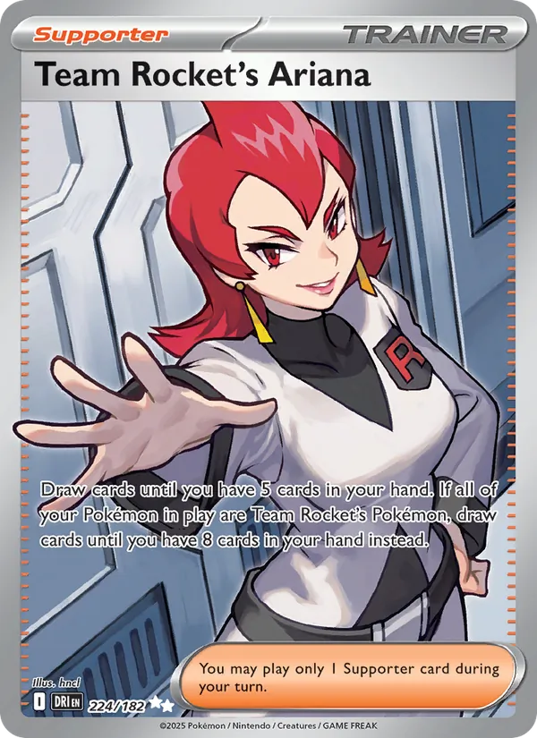 Team Rocket's Ariana - DRI 224/182 (Holo) - Pokemon card