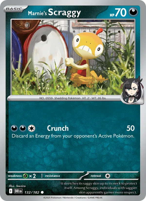 Marnie's Scraggy - DRI 132/182 - Pokemon card