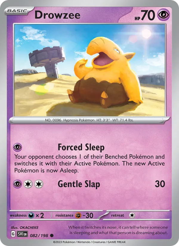 Drowzee - SVI 082/198 (Reverse Holo) - Pokemon card