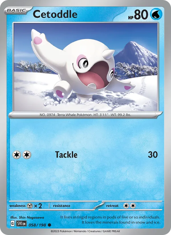 Cetoddle - SVI 058/198 (Reverse Holo) - Pokemon card