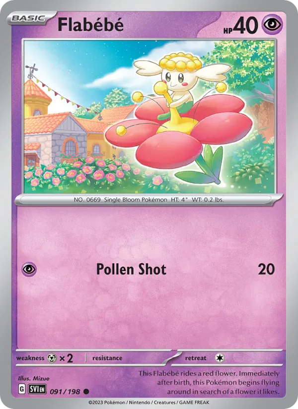 Flabébé - SVI 091/198 (Reverse Holo) - Pokemon card