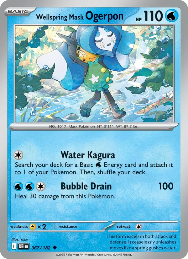 Wellspring Mask Ogerpon - DRI 067/182 - Pokemon card