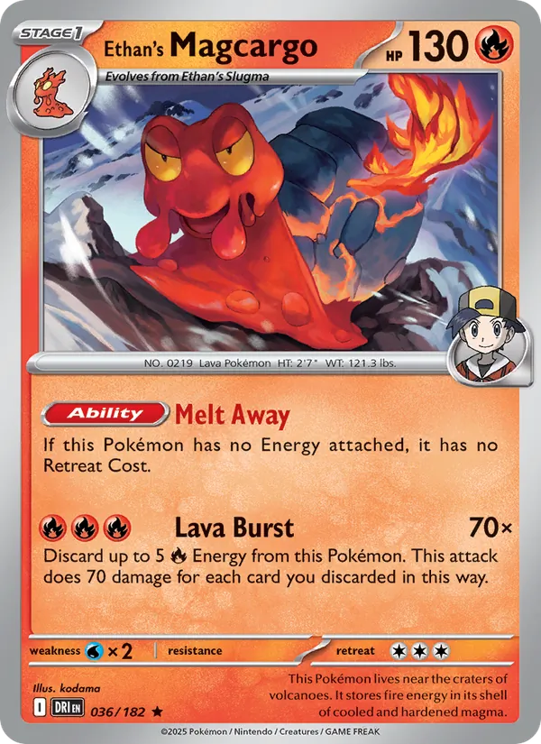 Ethan's Magcargo - DRI 036/182 (Holo) - Pokemon card