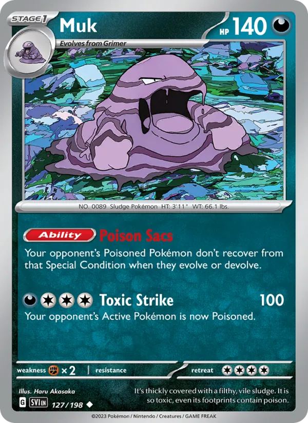 Muk - SVI 127/198 (Reverse Holo) - Pokemon card