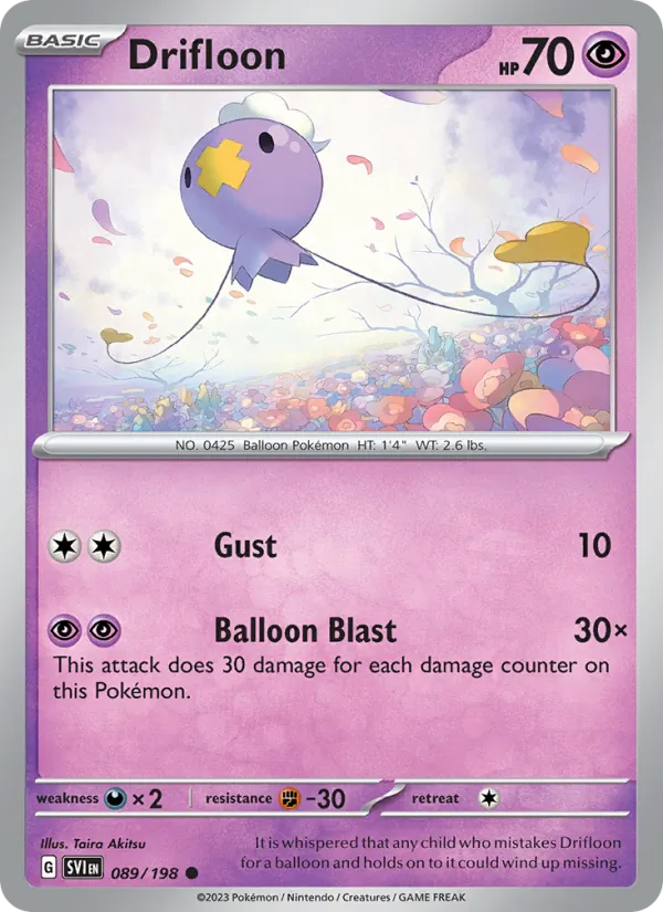 Drifloon - SVI 089/198 - Pokemon card
