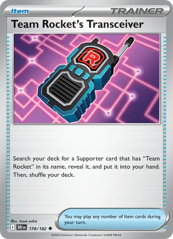 Team Rocket's Transceiver - DRI 178/182 - Pokemon card