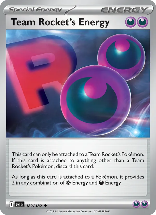 Team Rocket's Energy - DRI 182/182 (Reverse Holo) - Pokemon card