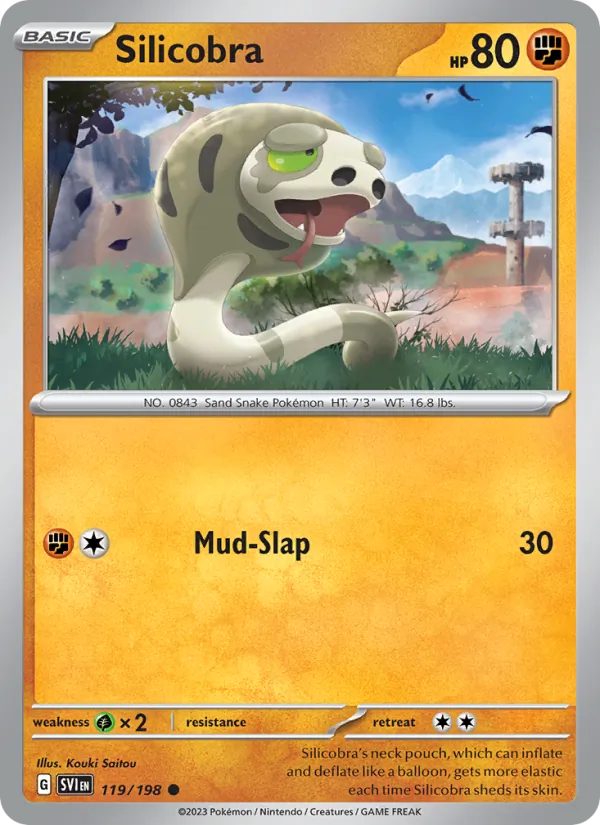 Silicobra - SVI 119/198 (Reverse Holo) - Pokemon card