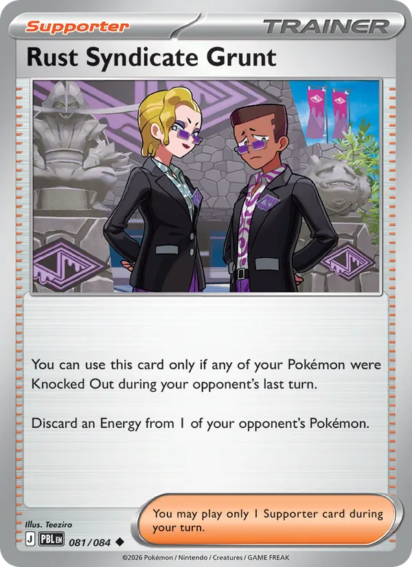 Rust Syndicate Grunt | PBL (Reverse Holo) - Pokemon card