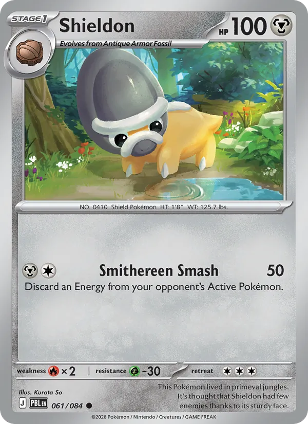 Shieldon | PBL (Reverse Holo) - Pokemon card