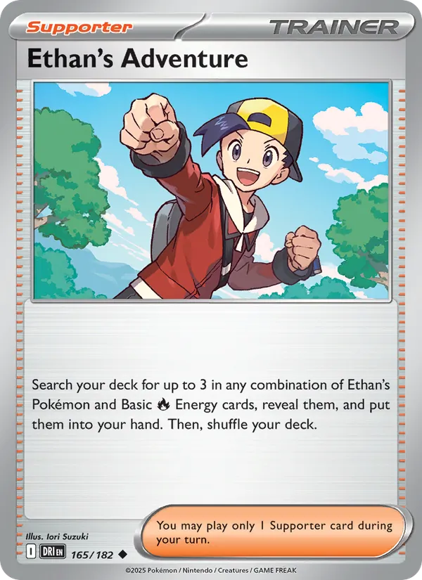 Ethan's Adventure - DRI 165/182 (Reverse Holo) - Pokemon card