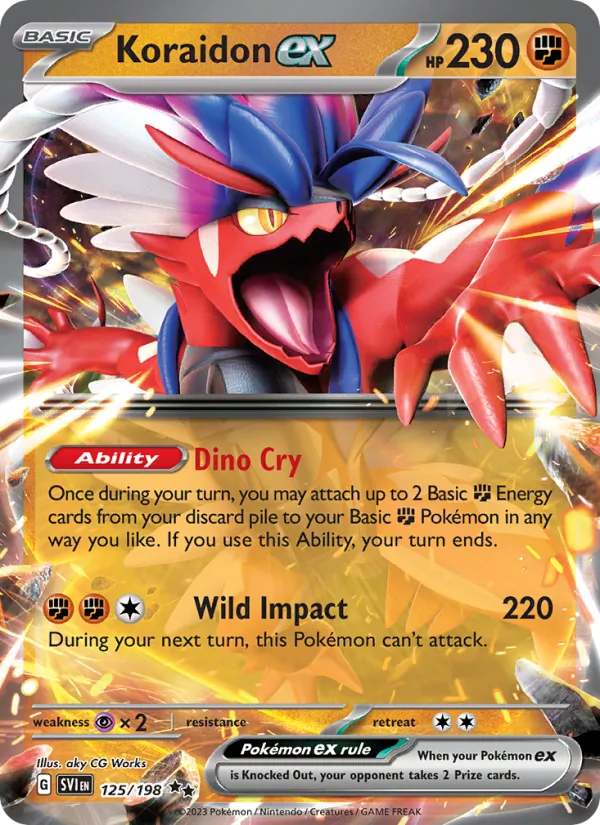 Koraidon ex - SVI 125/198 (Holo) - Pokemon card