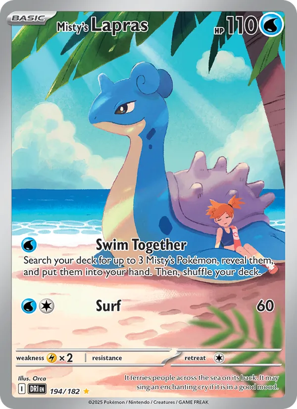 Misty's Lapras - DRI 194/182 (Holo) - Pokemon card