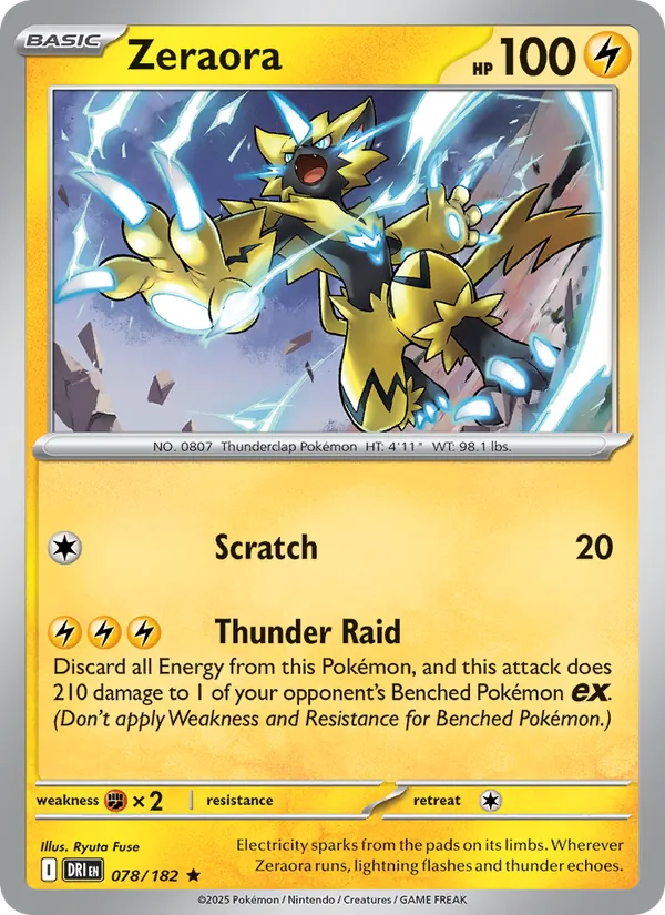 Zeraora - DRI 078/182 (Reverse Holo) - Pokemon card