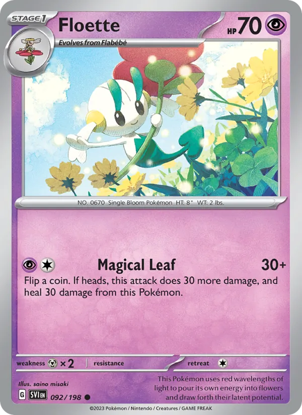 Floette - SVI 092/198 (Reverse Holo) - Pokemon card