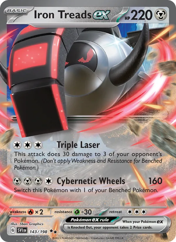 Iron Treads ex - SVI 143/198 (Holo) - Pokemon card