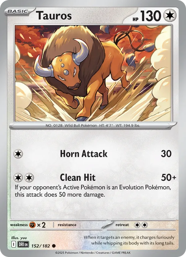 Tauros - DRI 152/182 (Reverse Holo) - Pokemon card