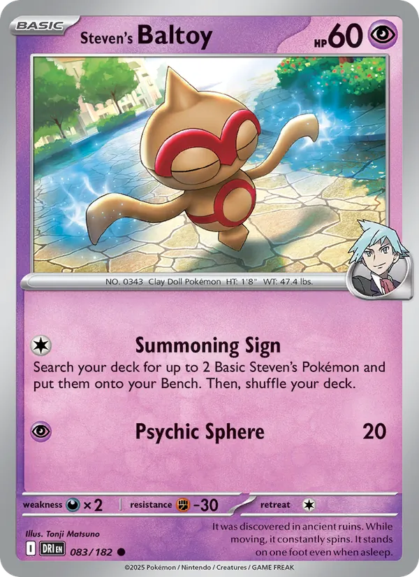 Steven's Baltoy - DRI 083/182 (Reverse Holo) - Pokemon card